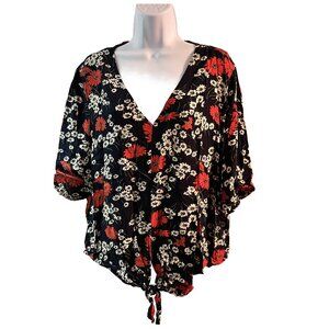 Madewell top size 3X plus size tie front blouse, NWOT